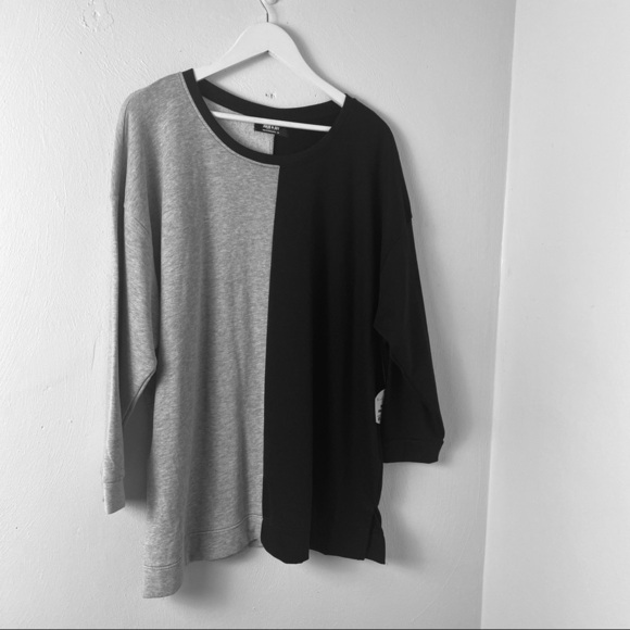 Jolie & Joy Women Black and Gray Color Block Light Weight Sweater. Sz 3X - Picture 3 of 14